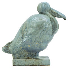 Moulin-des-Loups, Orchies, French Art Deco Ceramic Seagull, 1930s