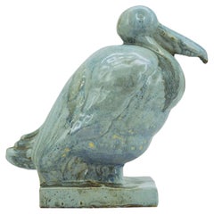 Moulin-des-Loups, Orchies, French Art Deco Stoneware Gull, 1930s