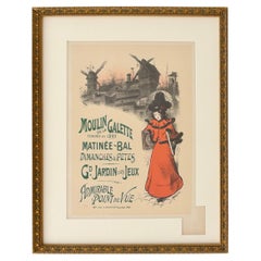 MOULIN GALETTE «Maitres de l'Affiche», lámina 75. Cartel vintage original ENMARCADO