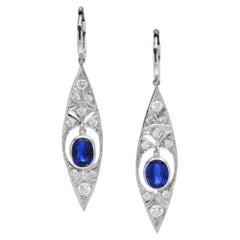 'Moulin Rouge' 2.49ct Kyanites and 0.94ct Diamonds Drop Earrings, 18k gold.