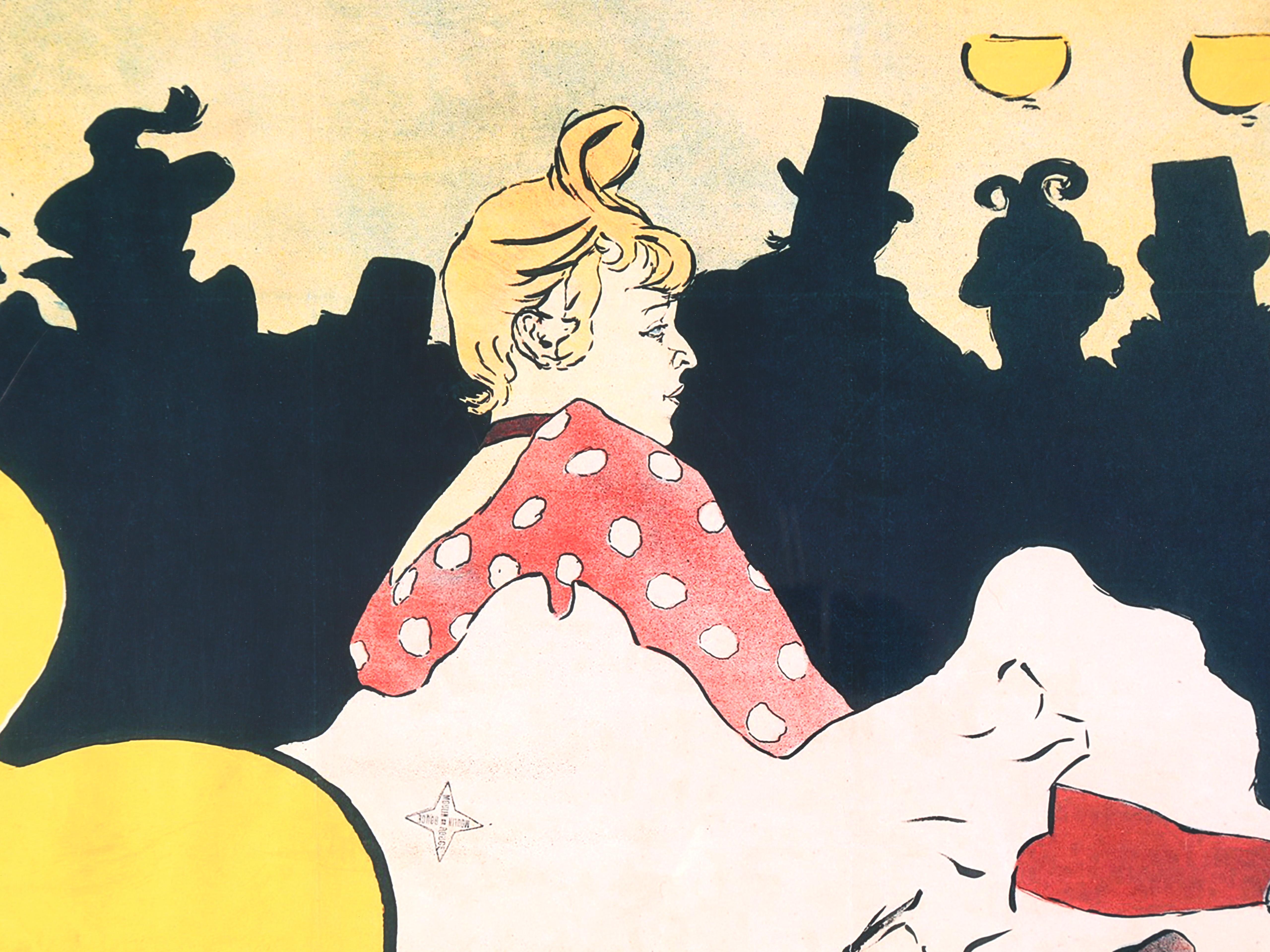Fait à la machine Affiche de bal de concert Moulin Rouge par Henri de Toulouse-Lautrec, joliment encadrée  en vente