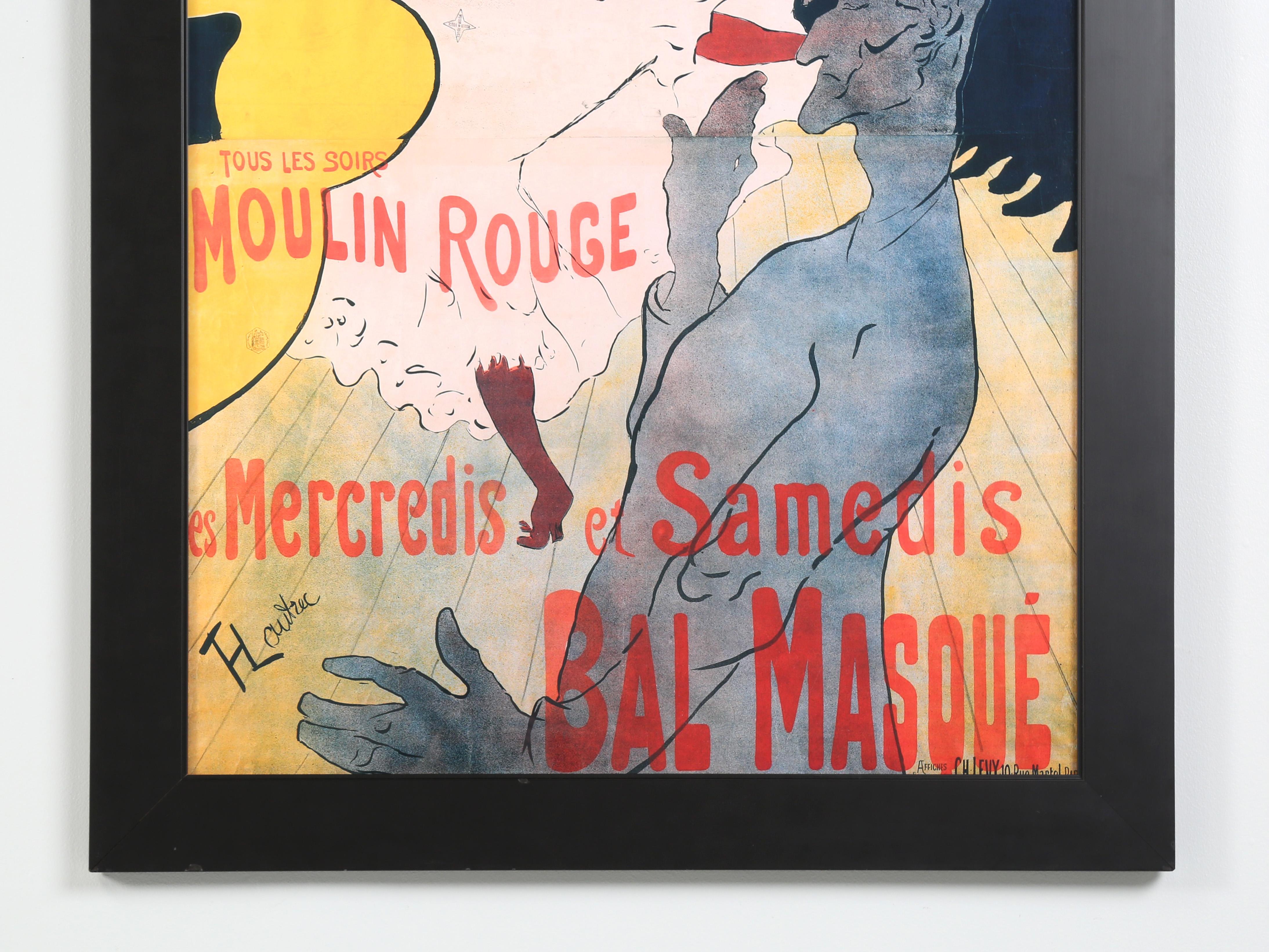 Contemporary Moulin Rouge Concert Bal Poster by Henri de Toulouse-Lautrec Nicely Framed  For Sale