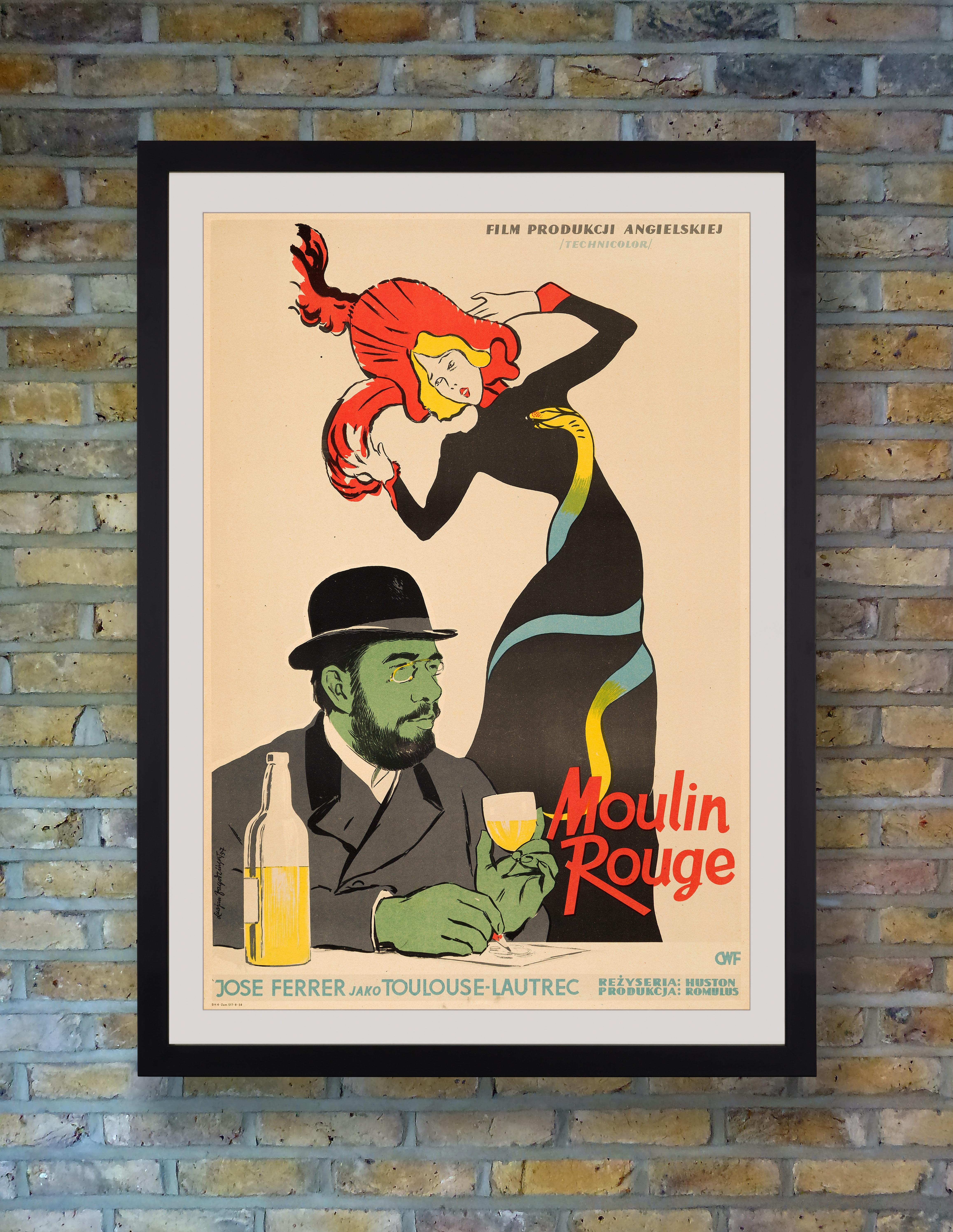 Based on the novel by Pierre La Mure, the 1952 British film 'Moulin Rouge' is a fictionalized account of the life of street artist Henri de Toulouse-Lautrec as he pursues his art in 19th century bohemian Paris and finds solace among the other