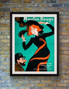 'Moulin Rouge' Original Vintage Movie Poster by Tibor Zala, Hungarian, 1957