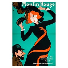 'Moulin Rouge' Original Vintage Movie Poster by Tibor Zala, Hungarian, 1957
