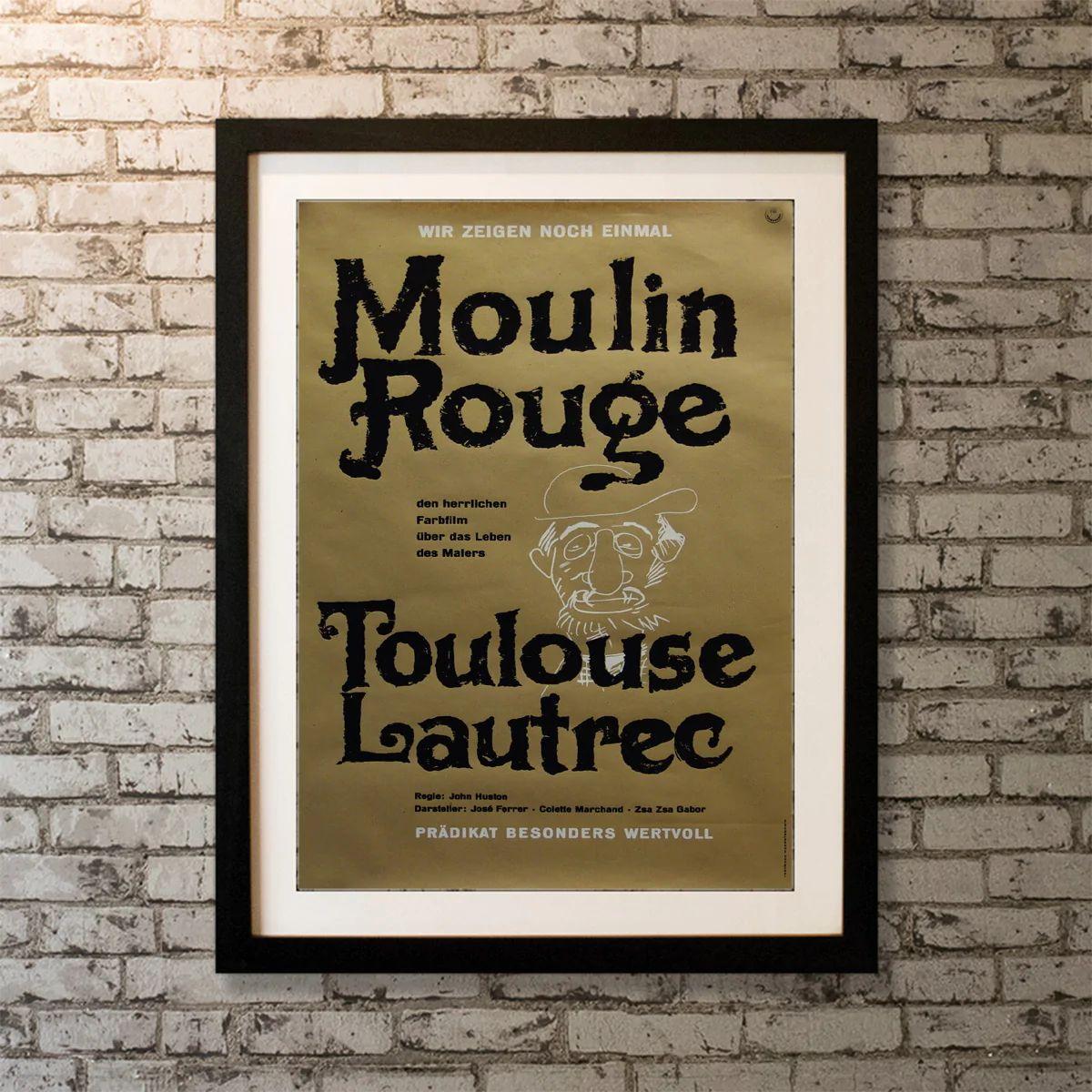 Moulin Rouge, Unframed Poster, 1970's

Original German Plakat (23 X 33 Inches). Fictional account of French artist Henri de Toulouse-Lautrec.

Year: 1970's release
Nationality: Germany
Condition: Folded-As-Issued
Type: German Plakat
Size: 22