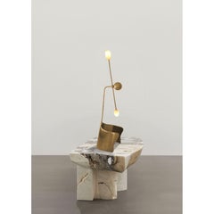 Moulin Table Lamp In Brass & Hand-Blown Glass by Atelier Ellery