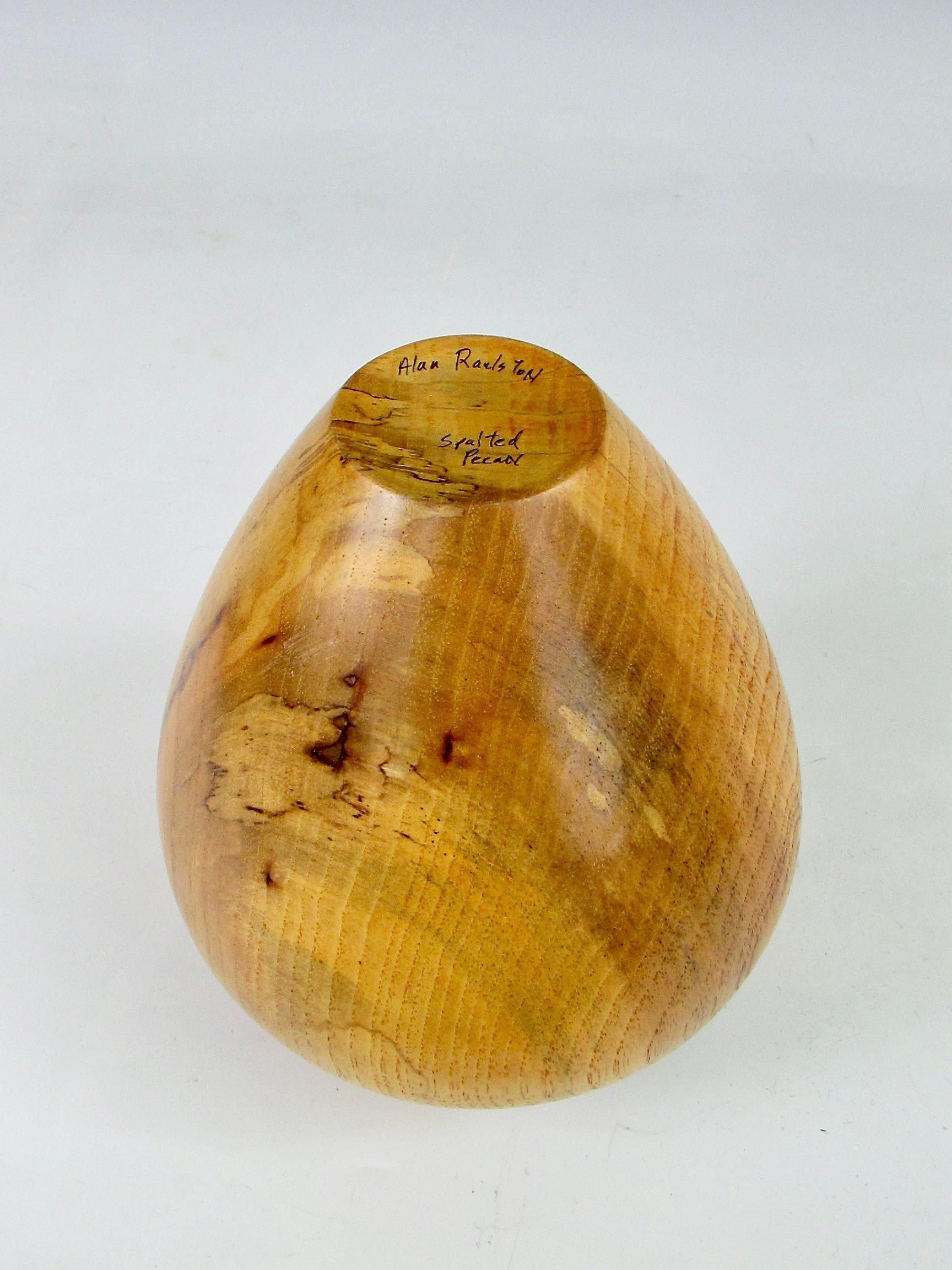 Moulthrop era spalted pecan turned wood vessel by Alan Raelston   For Sale 3