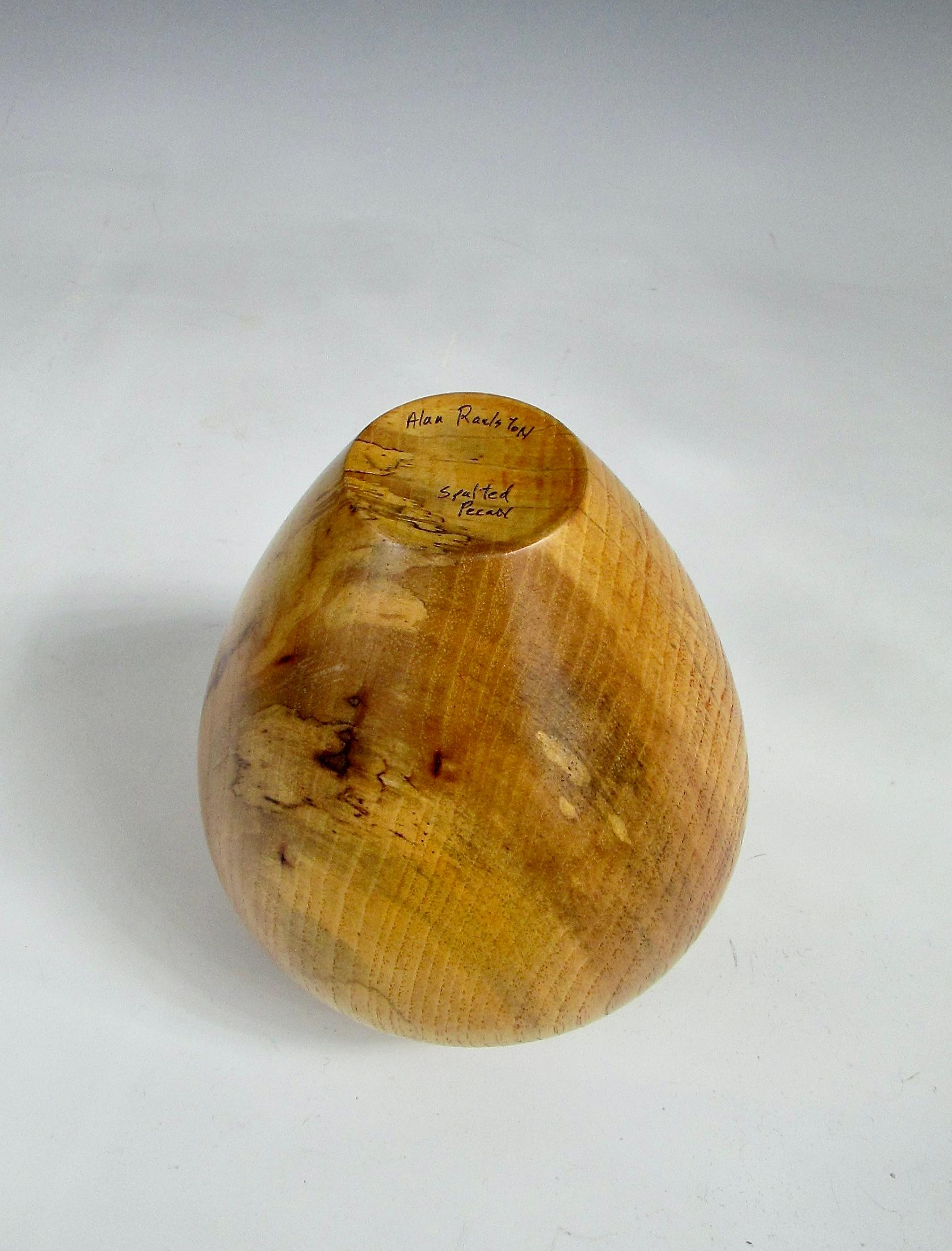 Moulthrop era spalted pecan turned wood vessel by Alan Raelston   For Sale 4