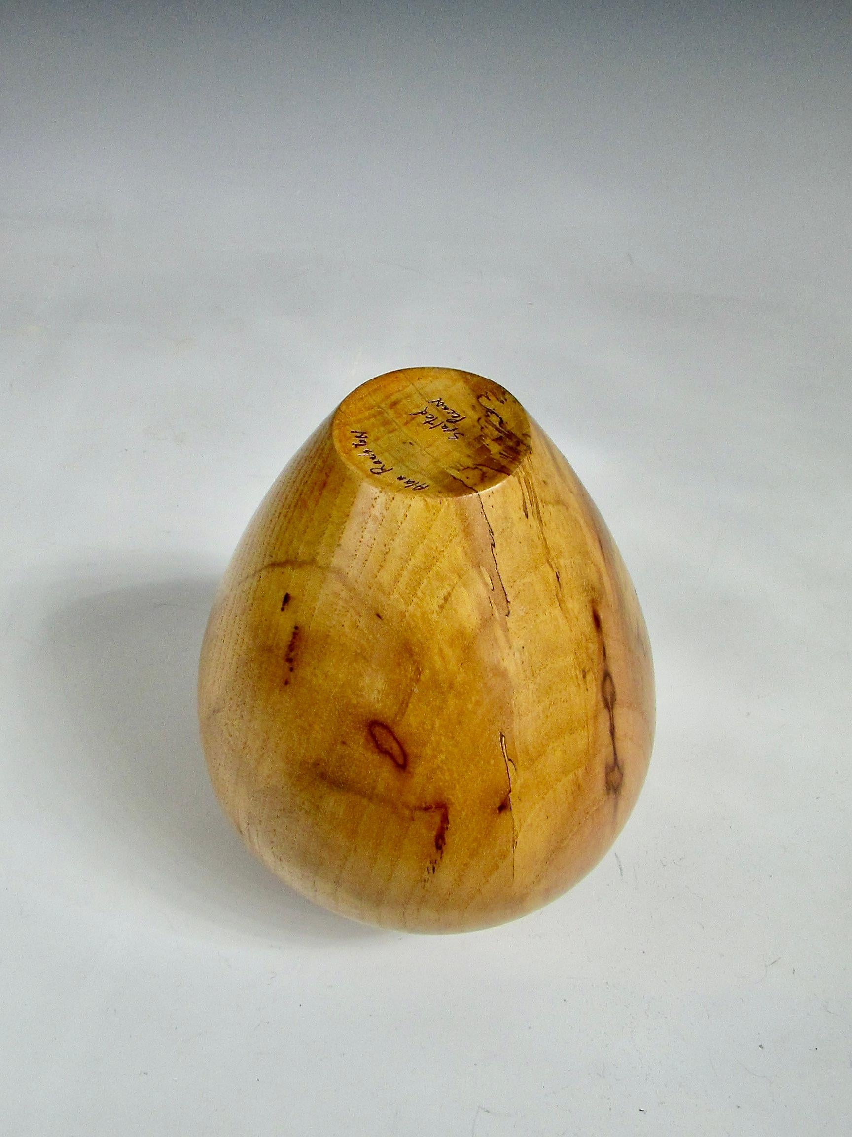 Moulthrop era spalted pecan turned wood vessel by Alan Raelston   For Sale 5