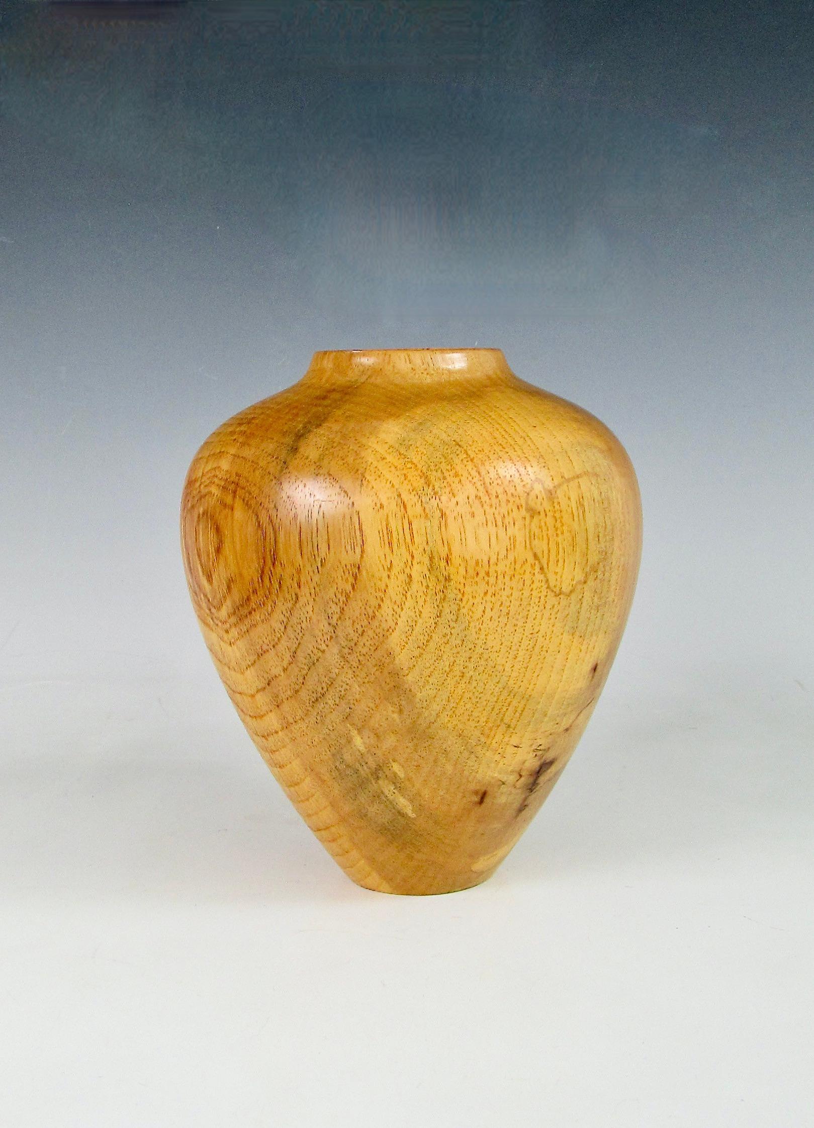 Turned Moulthrop era spalted pecan turned wood vessel by Alan Raelston   For Sale