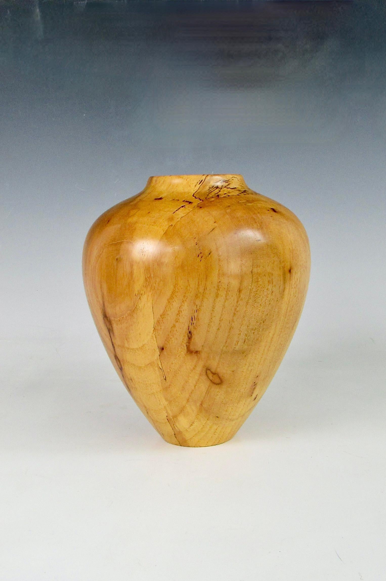 20th Century Moulthrop era spalted pecan turned wood vessel by Alan Raelston   For Sale