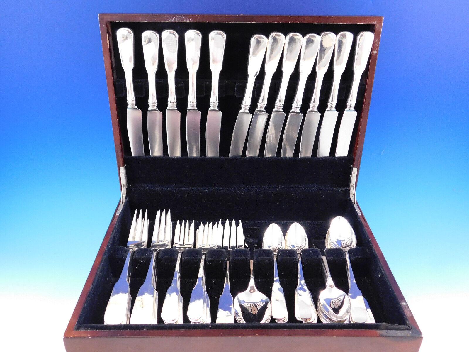 Moulton by Old Newbury Crafters Sterling Silver Flatware 12 Set 62 Pieces Dinner For Sale 2