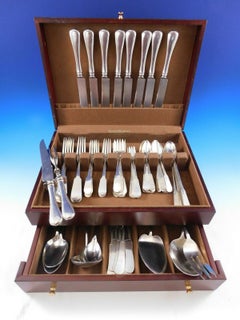 Moulton Old Newbury Crafters Sterling Silver Flatware Set Service 82 Pcs Dinner