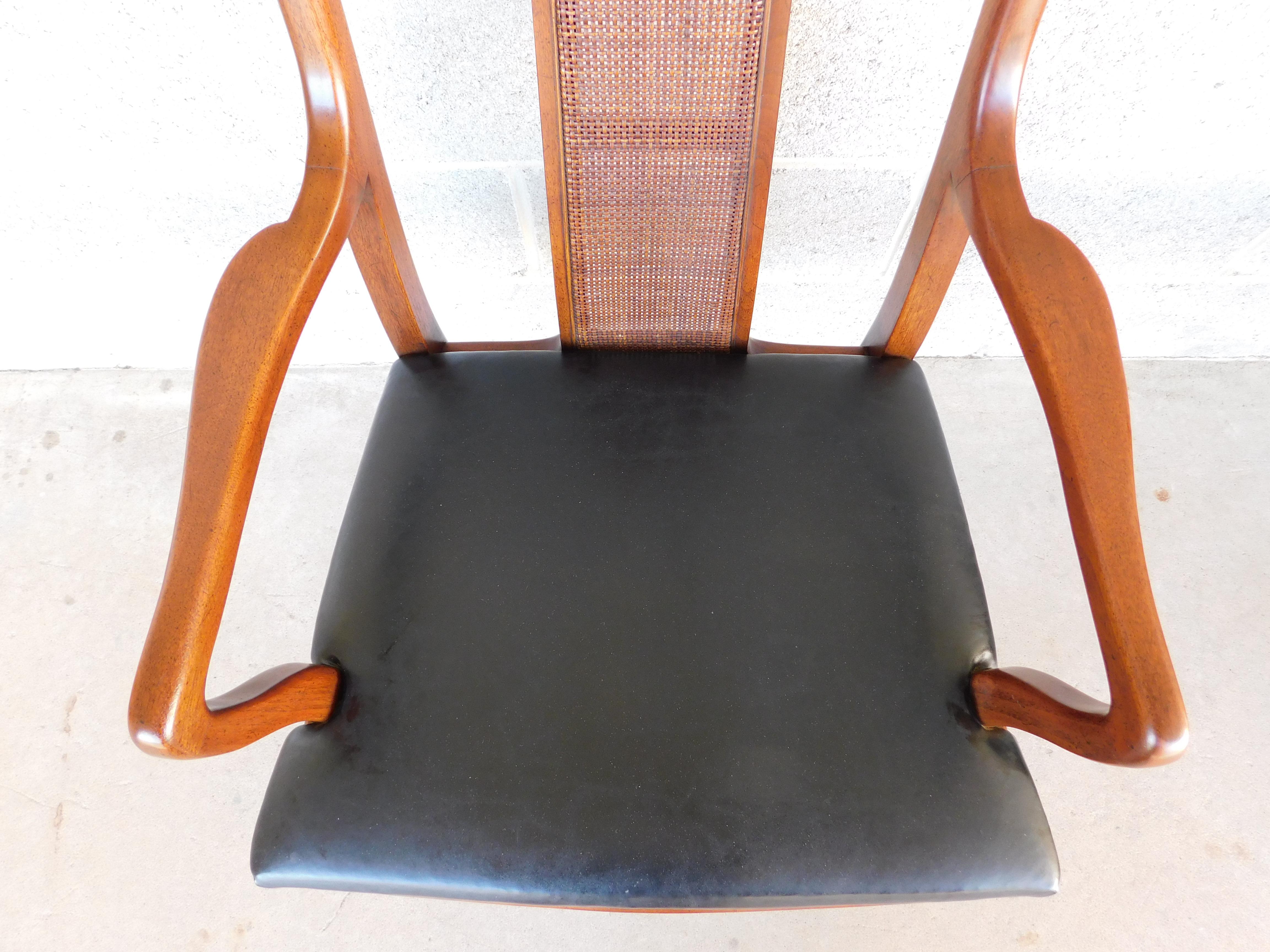 Mount Airy Chair Co. Mid Century John Stuart Walnut Dining Chairs - Set of 6 7