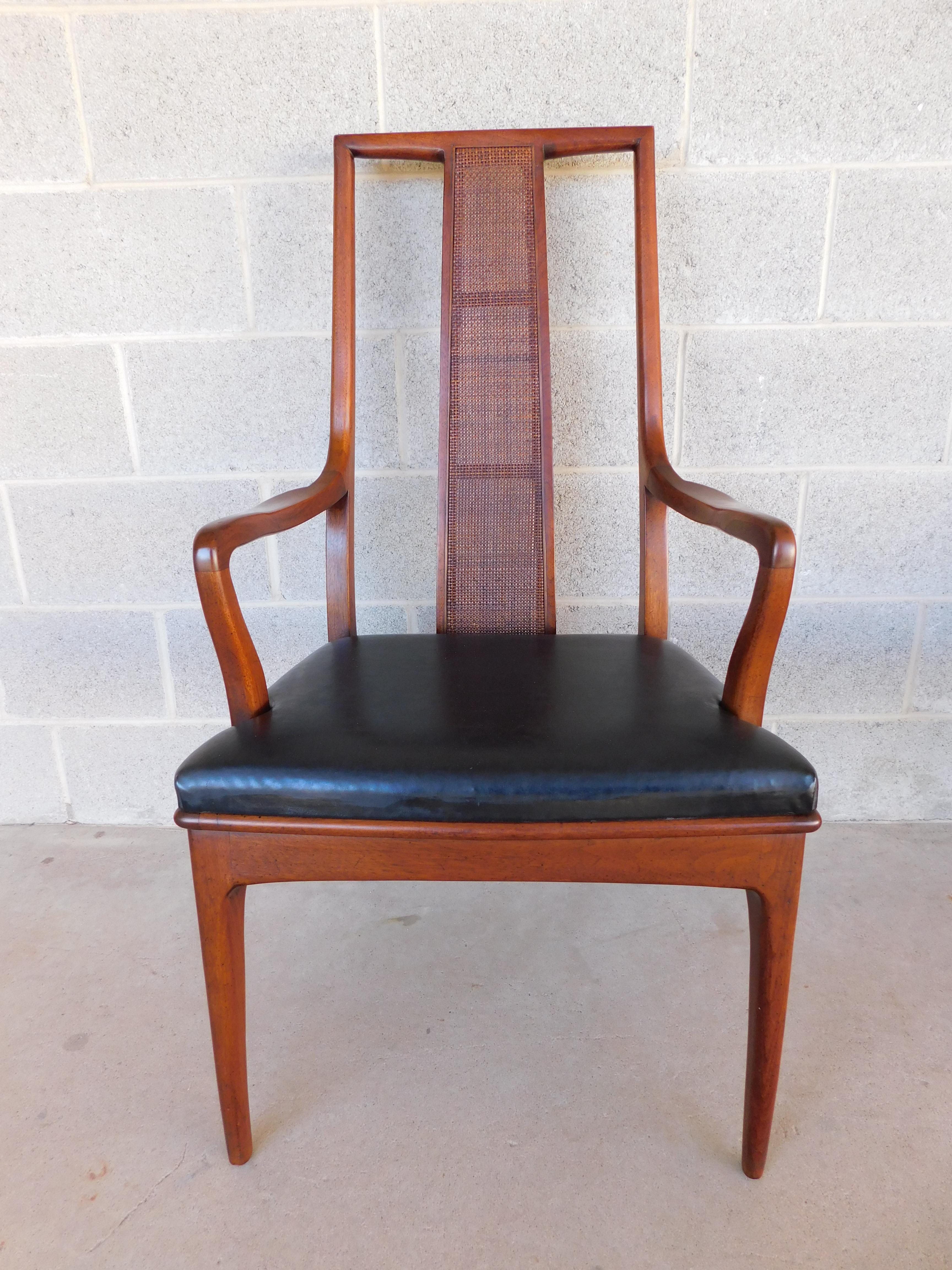 Mount Airy Chair Co. Mid Century John Stuart Walnut Dining Chairs - Set of 6 8