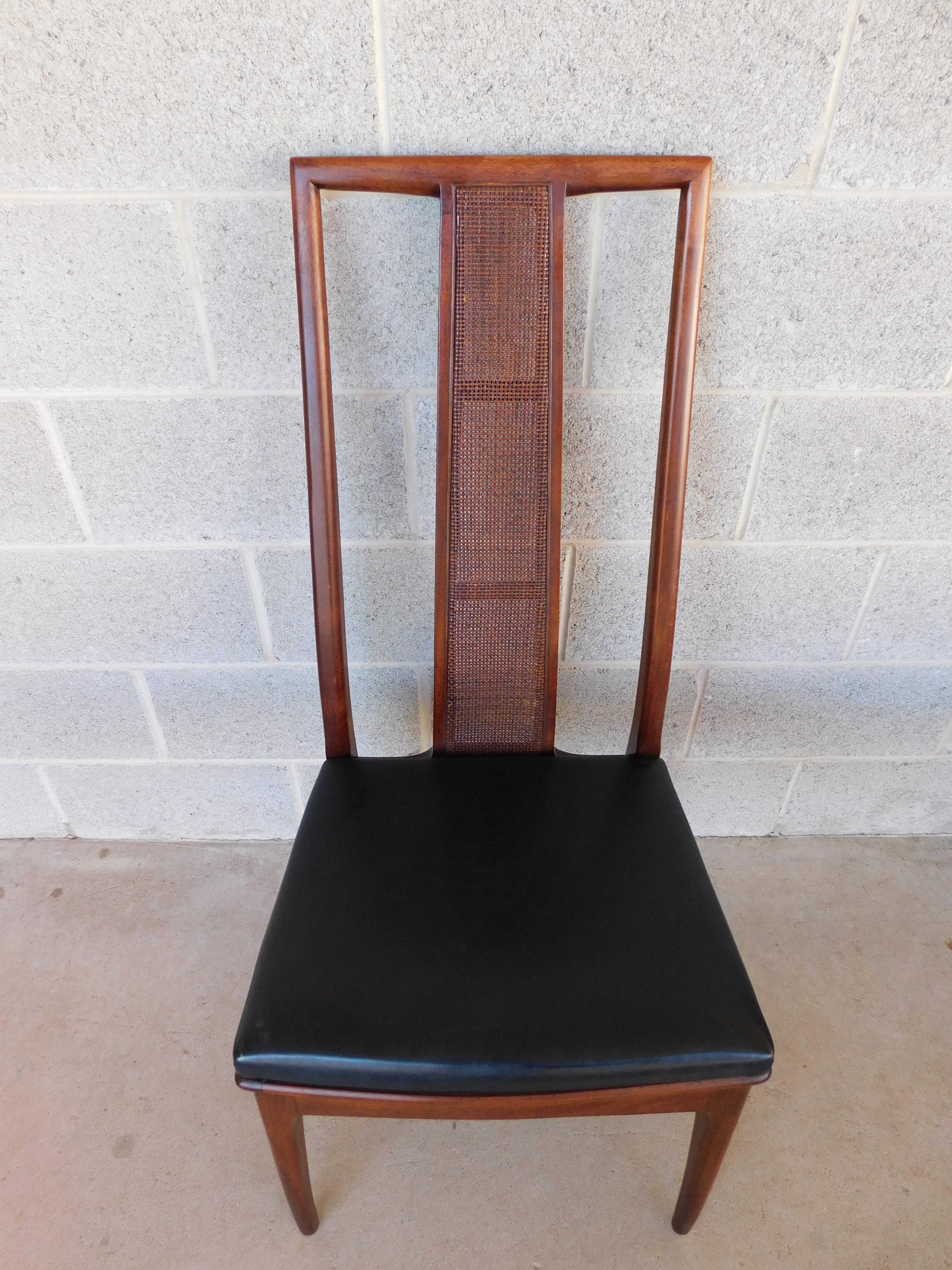 Mount Airy Chair Co. Mid Century John Stuart Walnut Dining Chairs - Set of 6 1