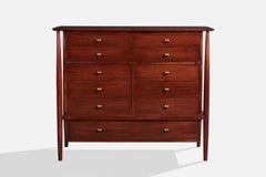 Mount Airy, commode, noyer, laiton, États-Unis, années 1950