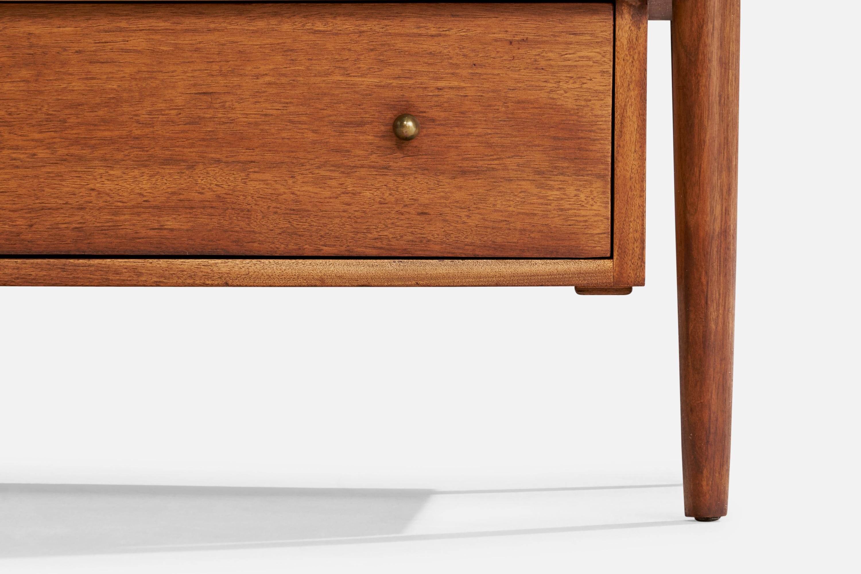 Mount Airy, Chest of Drawers, Walnut, Brass, USA, 1950s For Sale 1