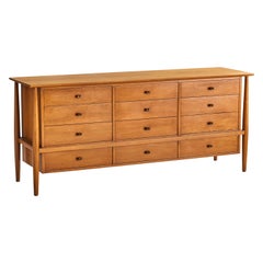 Airy, Kommode, Nussbaum, Messing, USA, 1950er Jahre