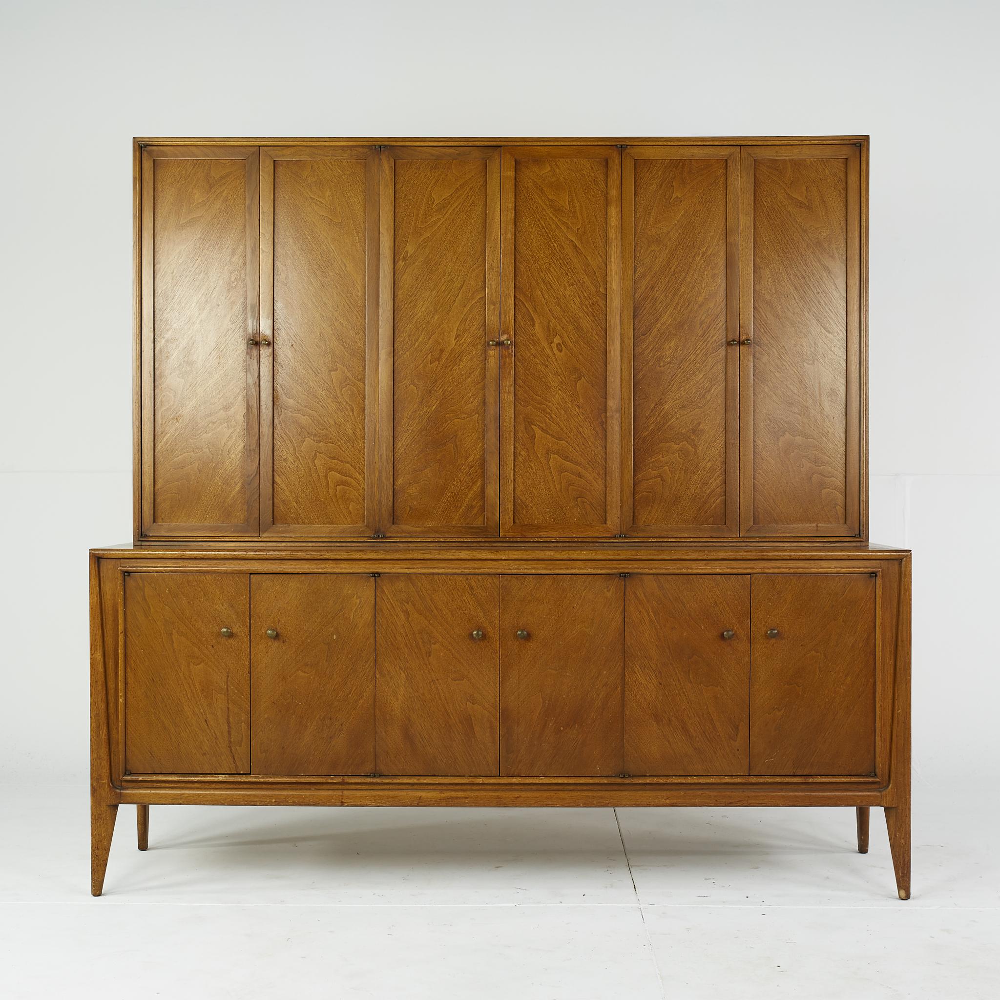 Mount Airy Facade Collection Mid Century Walnut Buffet and Hutch

This buffet measures: 72 wide x 19.5 deep x 69 inches high

All pieces of furniture can be had in what we call restored vintage condition. That means the piece is restored upon
