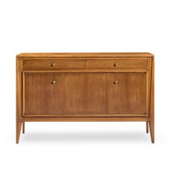 Mount Airy Facade Mid Century Walnut and Brass Credenza