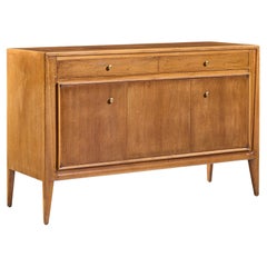 Mount Airy Facade Mid Century Walnut and Brass Credenza