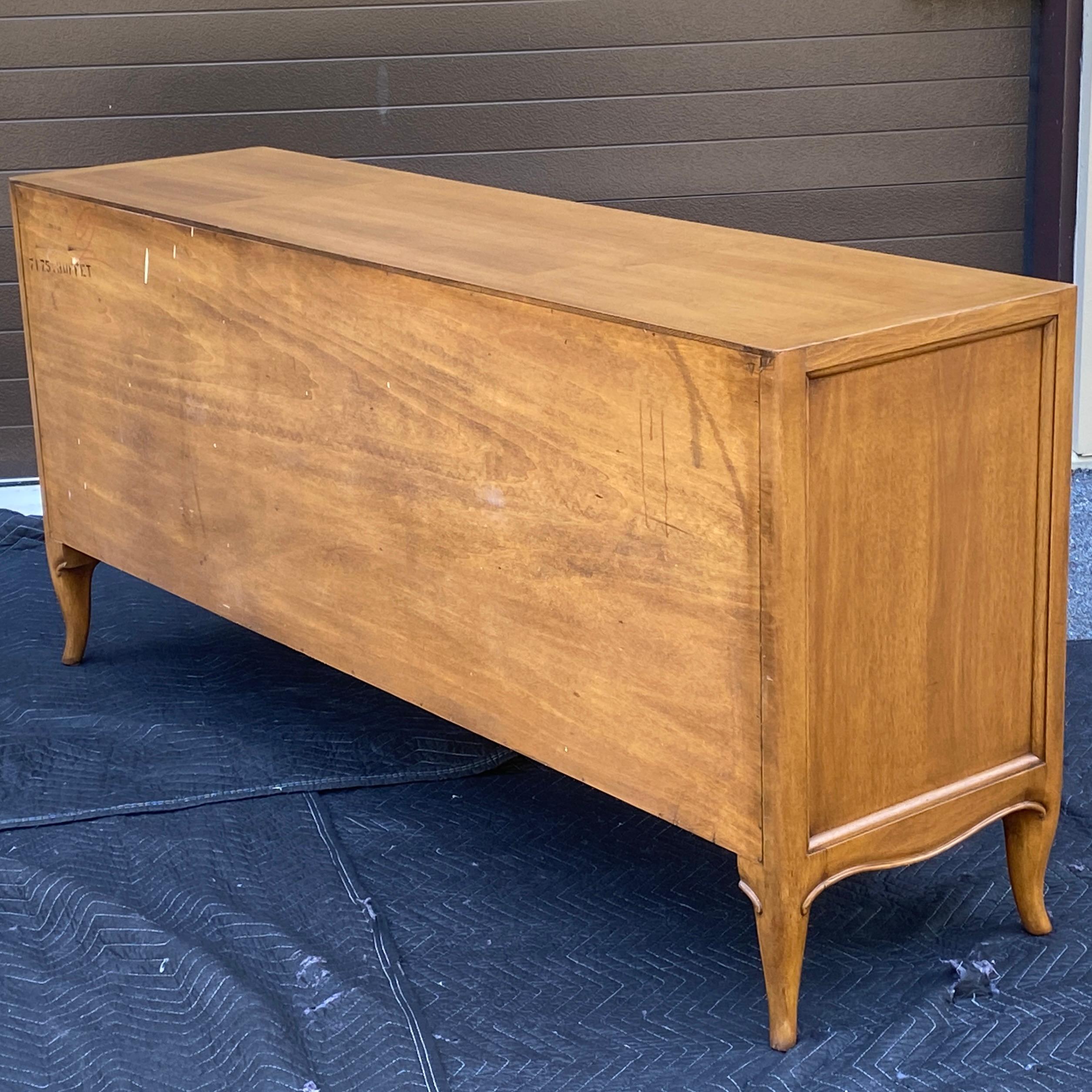 Mount Airy for John Stuart French Deco Style Walnut Credenza For Sale 11