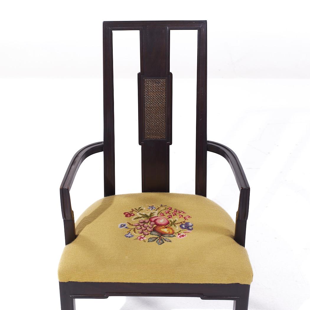 Mount Airy Janus Mid Century Captains Dining Chairs - Pair For Sale 3
