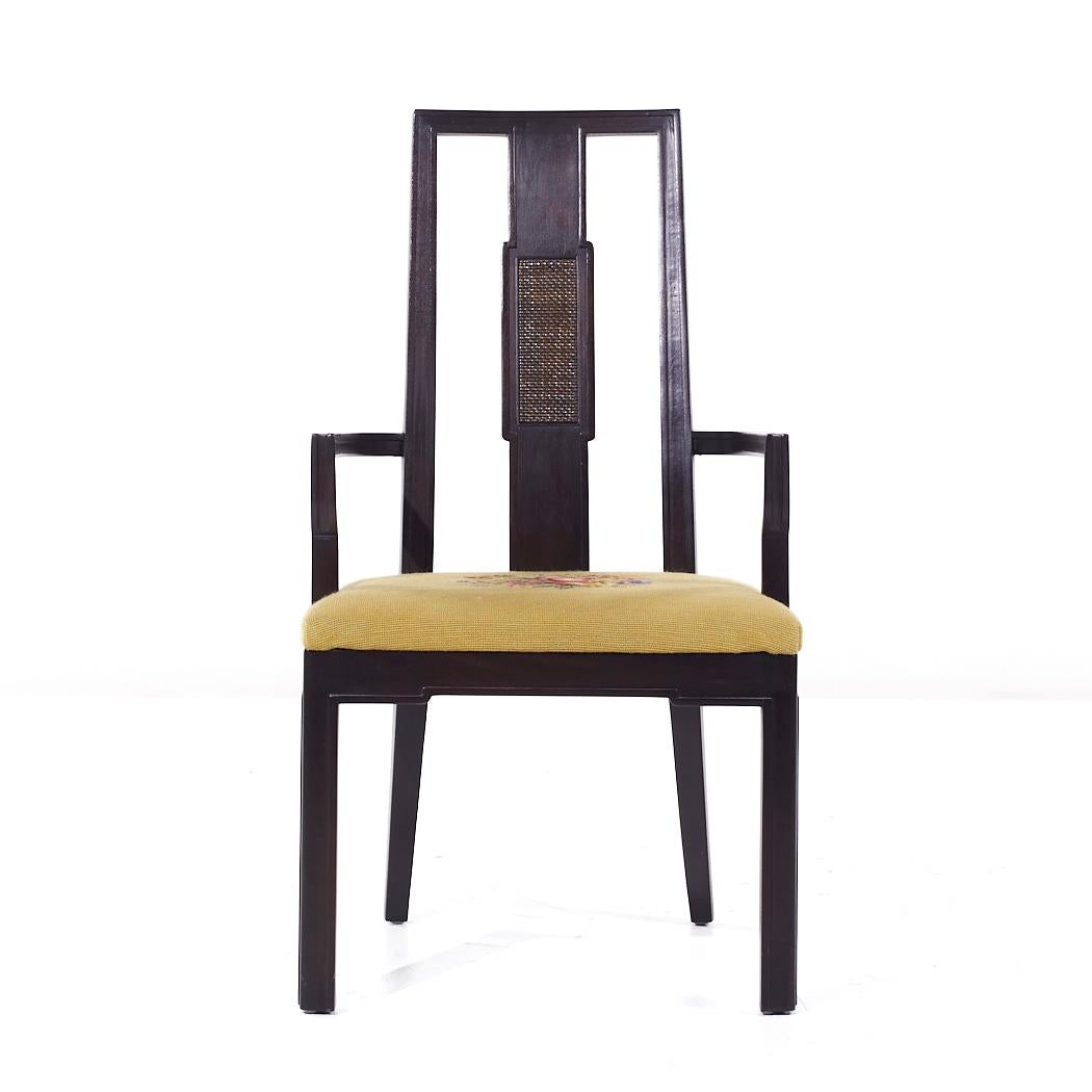 Mount Airy Janus Mid Century Captains Dining Chairs - Pair In Good Condition For Sale In Countryside, IL