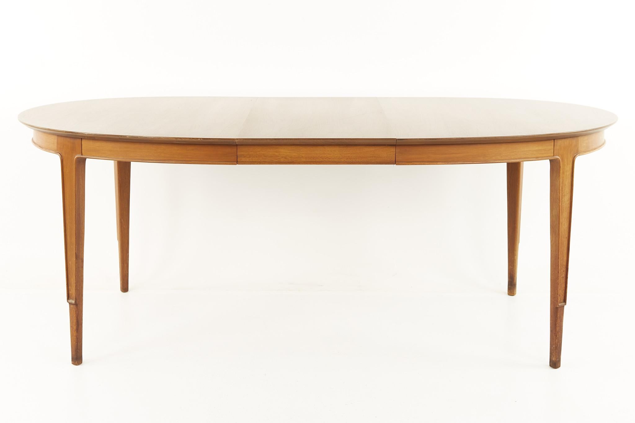 Wood Mount Airy Janus Mid Century Dining Table with 2 Leaves