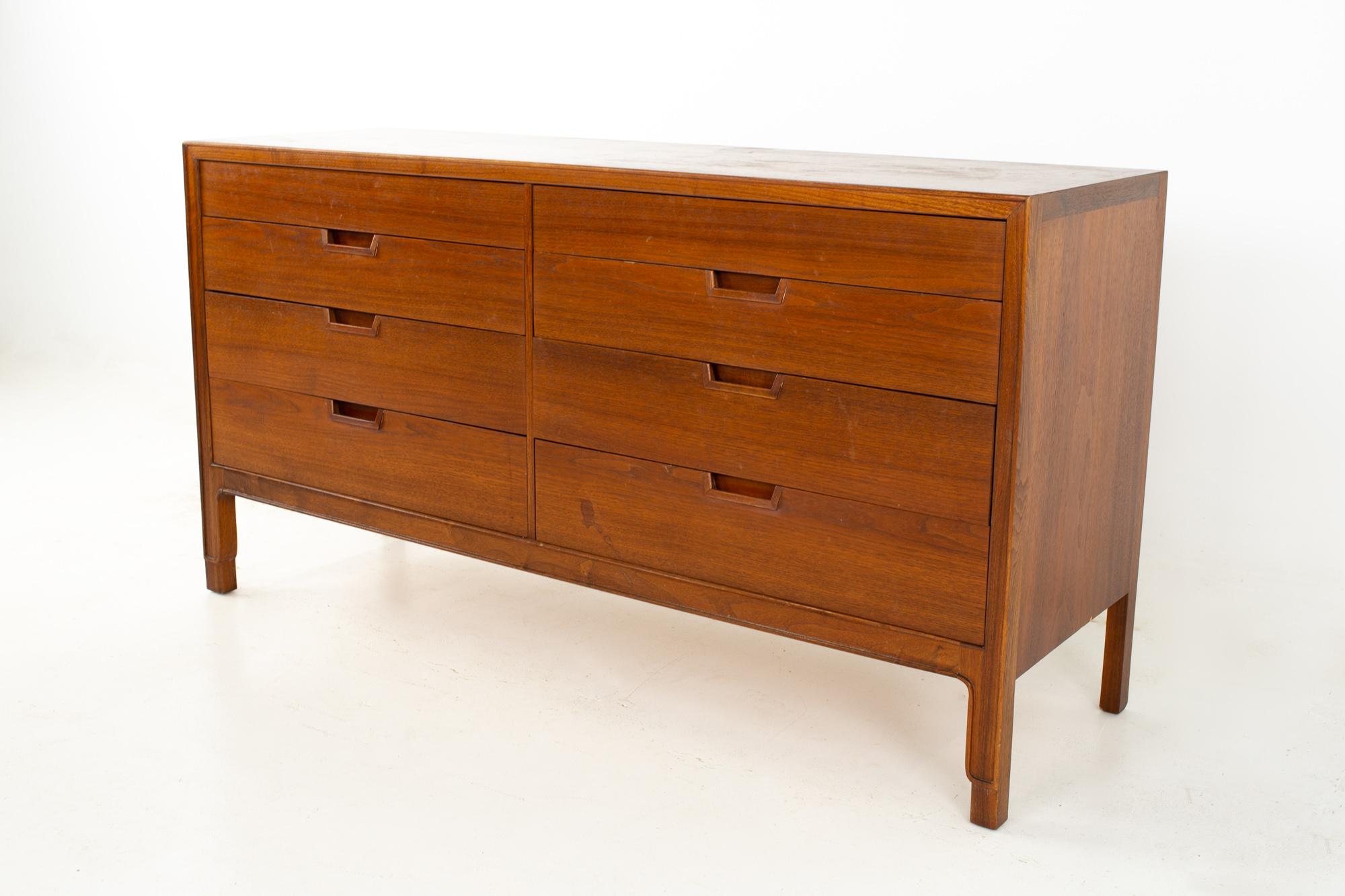 Mount Airy Janus mid century lowboy dresser
Dresser measures: 59.75 wide x 19 deep x 31.5 inches high

All pieces of furniture can be had in what we call restored vintage condition. That means the piece is restored upon purchase so it’s free of