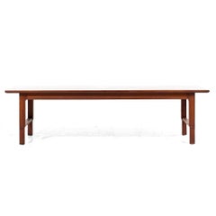 Mount Airy Janus Mid Century Walnut Bench Coffee Table