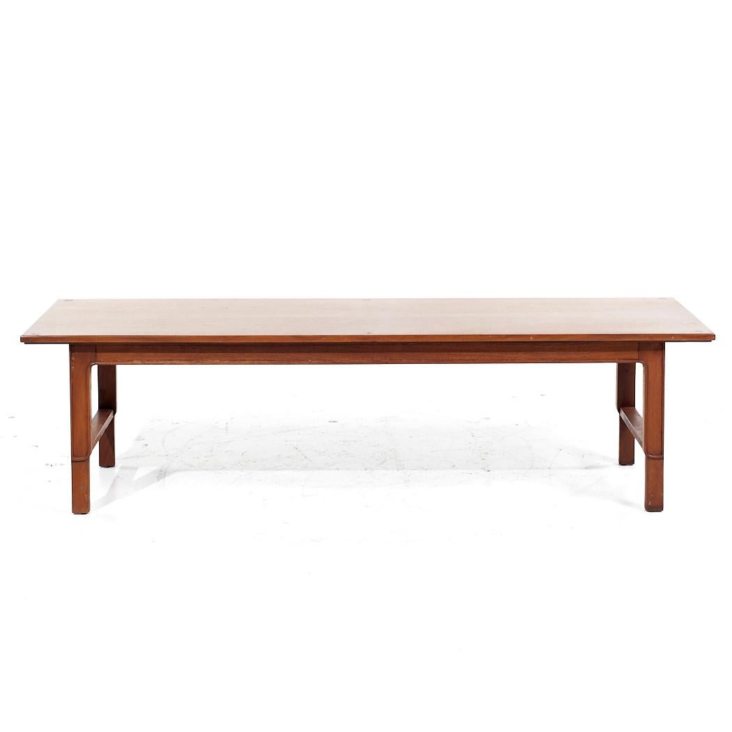 Mount Airy Janus Mid Century Walnut Bench Coffee Table For Sale 1