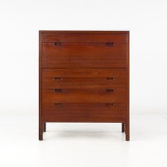 Mount Airy Janus Mid Century Walnut Highboy Dresser