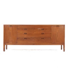 Mount Airy Janus Mid Century Walnut Lowboy Dresser