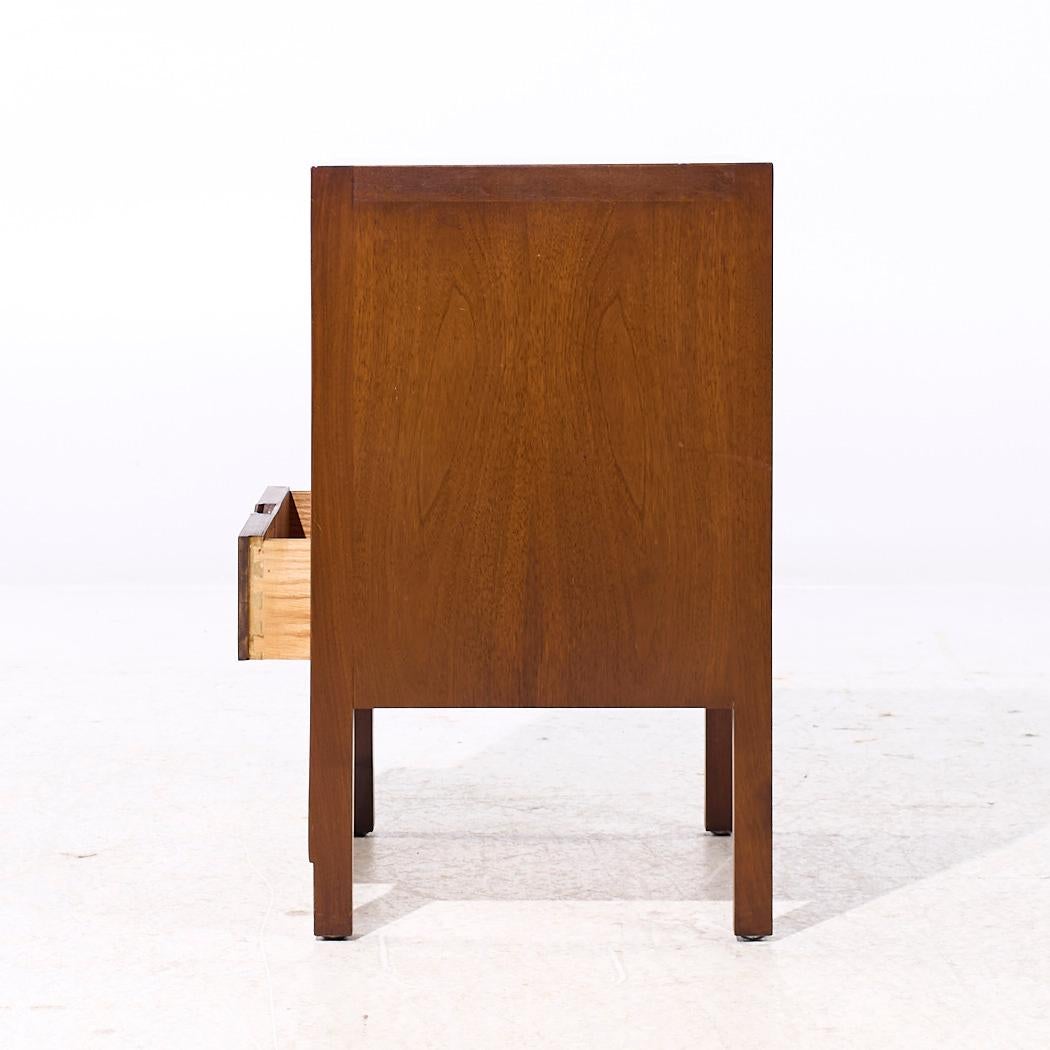 Mount Airy Janus Mid Century Walnut Nightstands - Pair For Sale 2