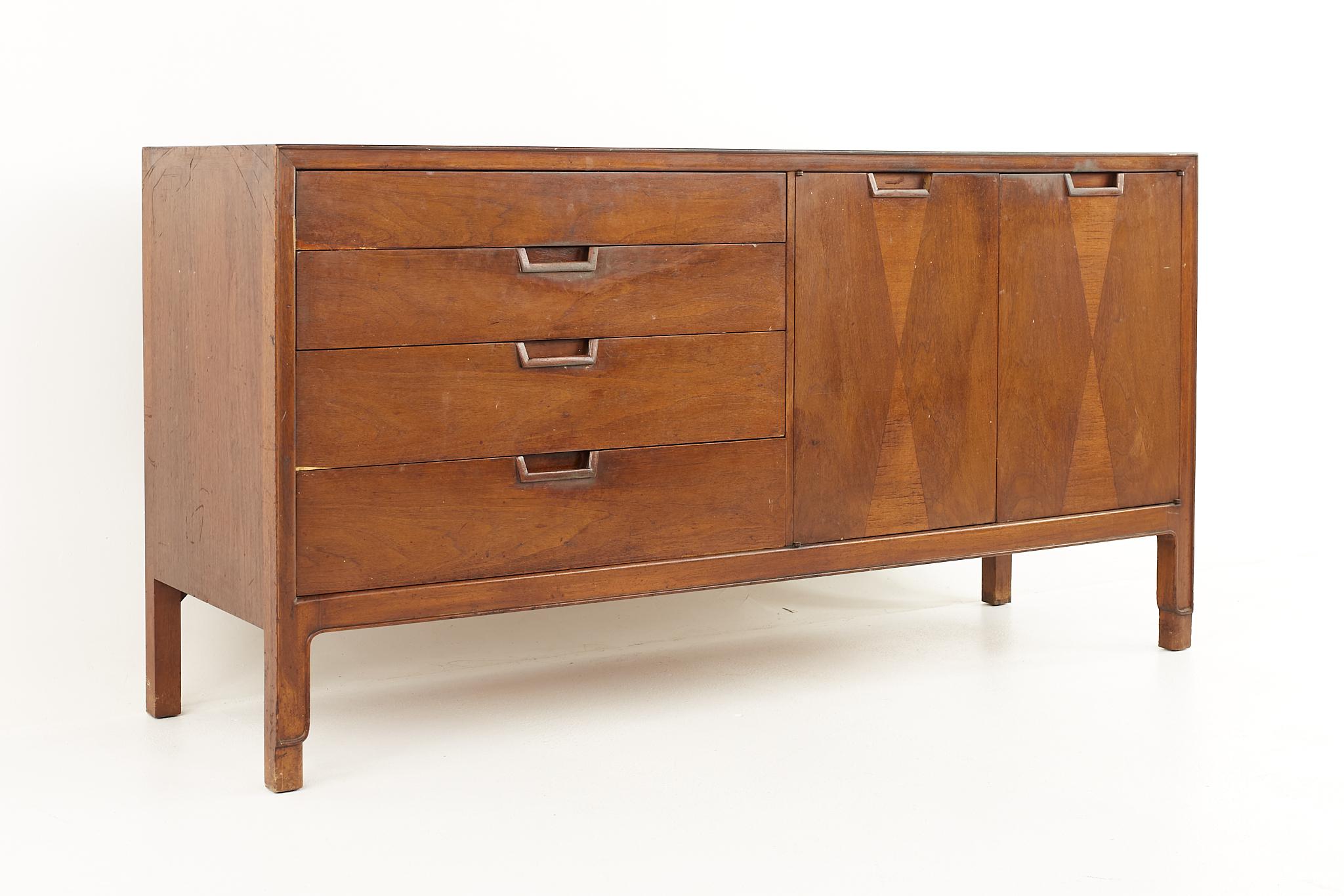 Mount Airy Mid Century Walnut Buffet with Hutch 4