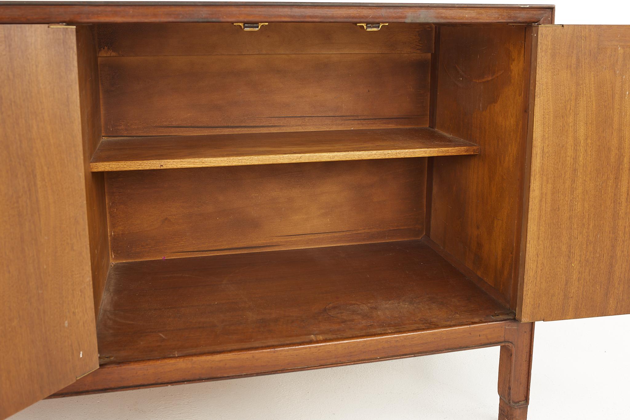 Mount Airy Mid Century Walnut Buffet with Hutch 7