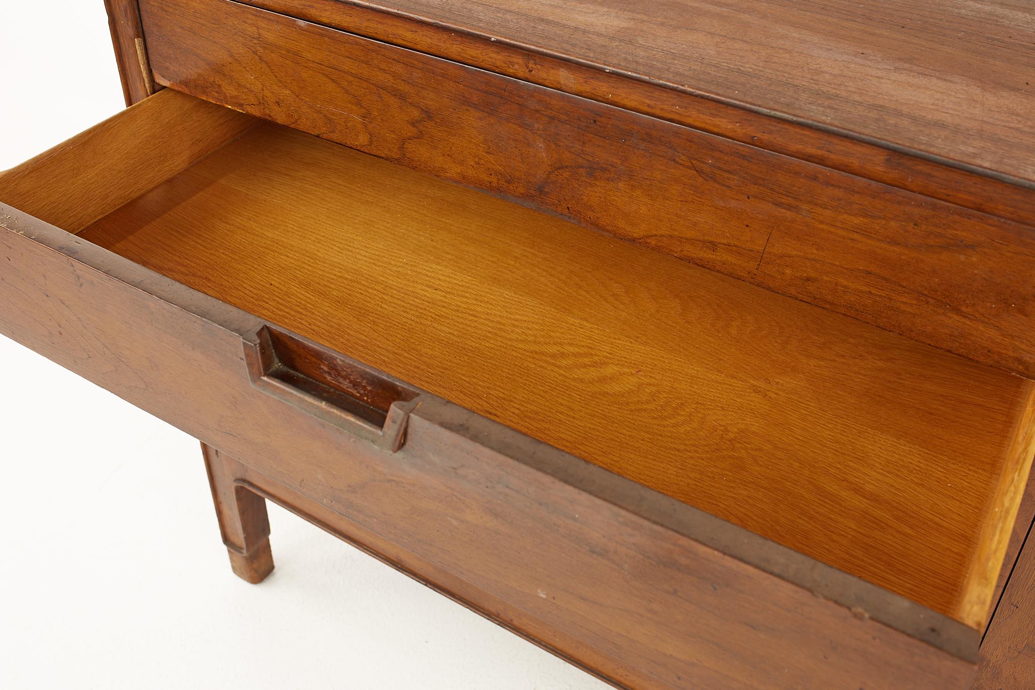 Mount Airy Mid Century Walnut Buffet with Hutch 9