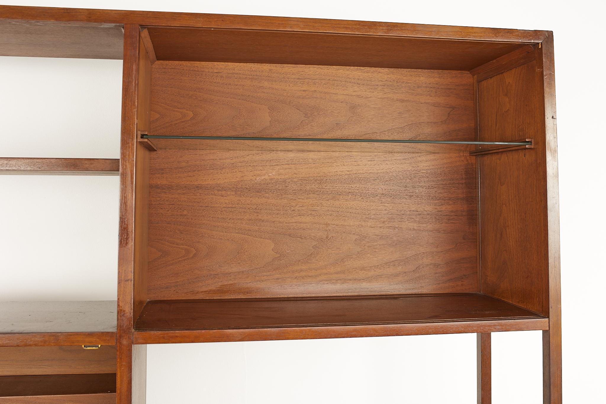 Mount Airy Mid Century Walnut Buffet with Hutch 1