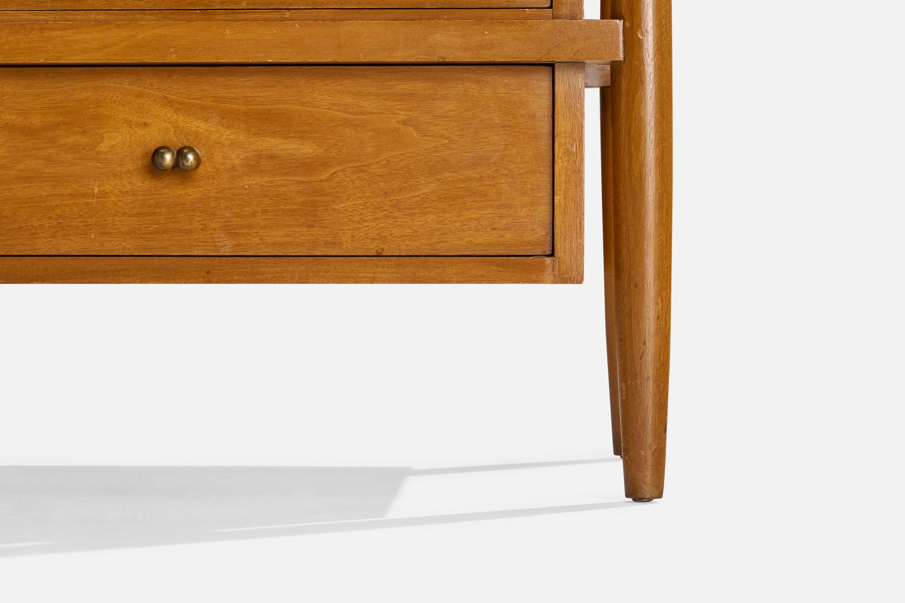 Mount Airy, Nightstands, Walnut, Brass, USA, 1950s 2