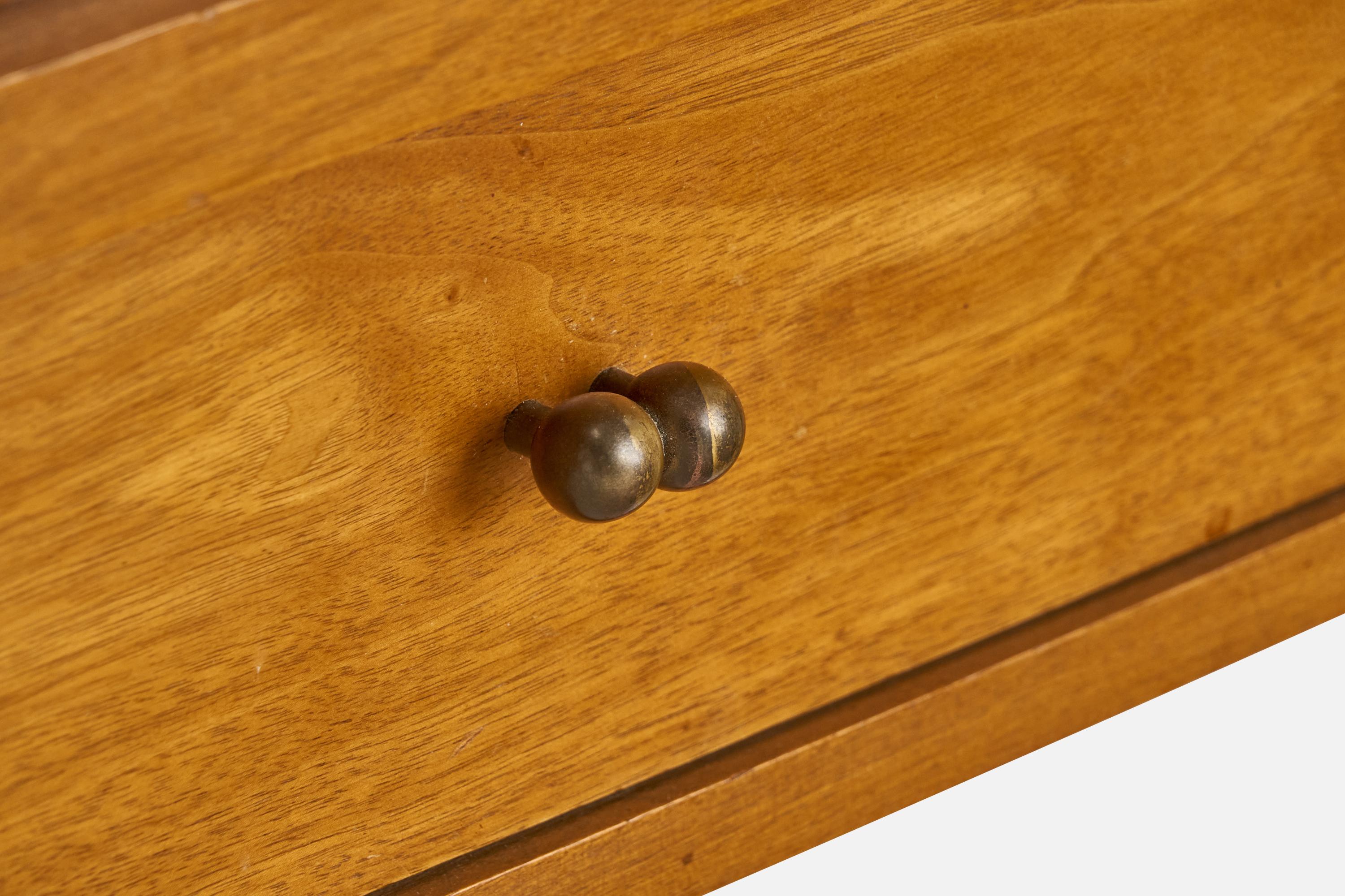 Mount Airy, tables de nuit, noyer, laiton, États-Unis, années 1950 en vente 2