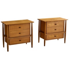 Mount Airy, Nightstands, Walnut, Brass, USA, 1950s