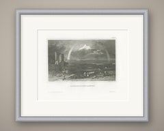 Mount Ararat from the Heights near Erivan, Antique View with Rainbow, circa 1850