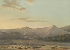 Mount Bromo Volcano Erupting in 1856 – East Java Lithograph, Published 1872