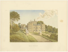 Mount Edgcumbe, Cornwall, Antique Morris Woodblock Print, circa 1870