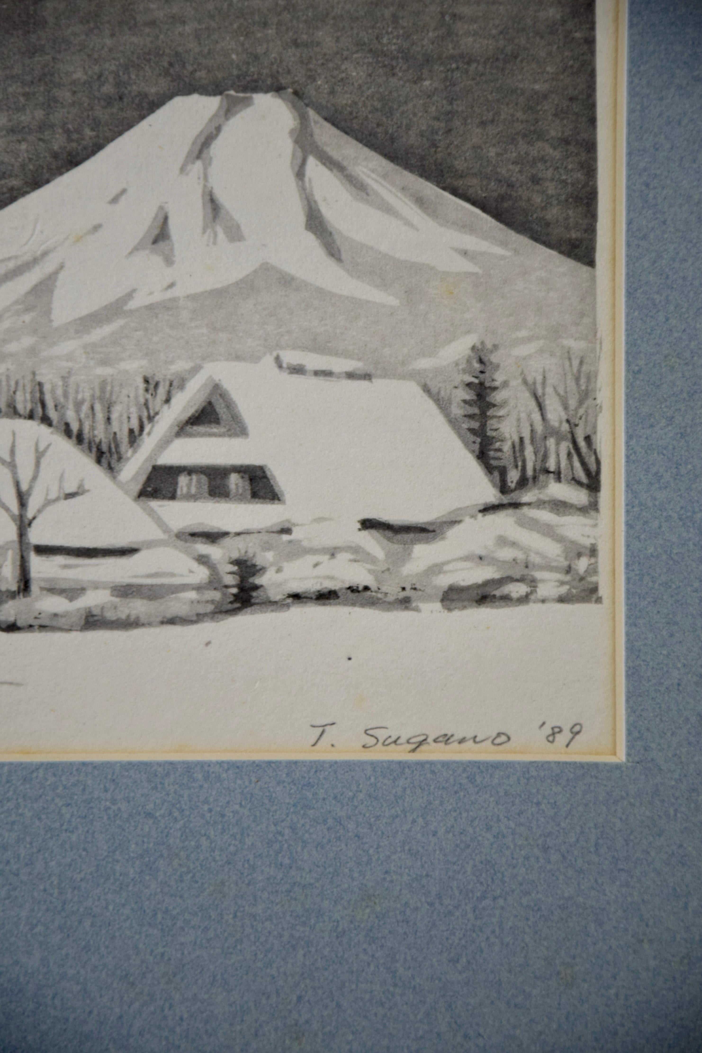 Mount Fuji Traditional Japanese Woodblock Print 46/50 In Excellent Condition For Sale In Weesp, NL