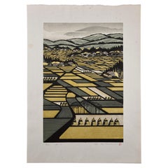 Grabado en madera de edición limitada firmado por Ray Morimura sobre el monte Gassan