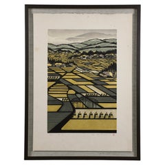 Mount Gassan signed limited edition woodblock print by Ray Morimura